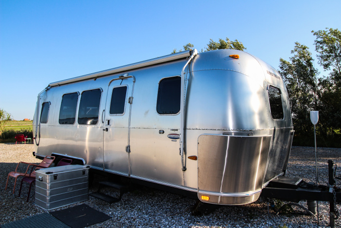 Comfy Airstream trailers await guests at Camp Silver Island Hideaway © Catherine Le Nevez - Lonely Planet
