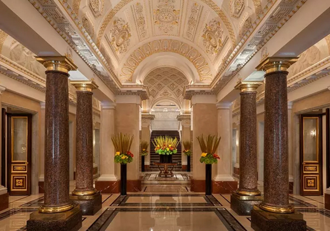 Four Seasons Hotel Lion Palace, St Petersburg, Russia  Read more: http://www.lonelyplanet.com/travel-tips-and-articles/sleeping-inside-a-landmark-seven-historic-buildings-reopen-their-doors#ixzz3p1WOQMva