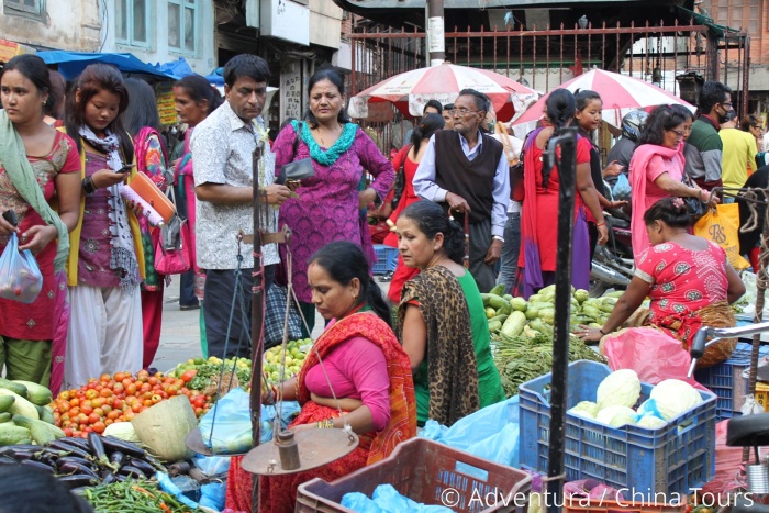 Tržiště v Káthmándu