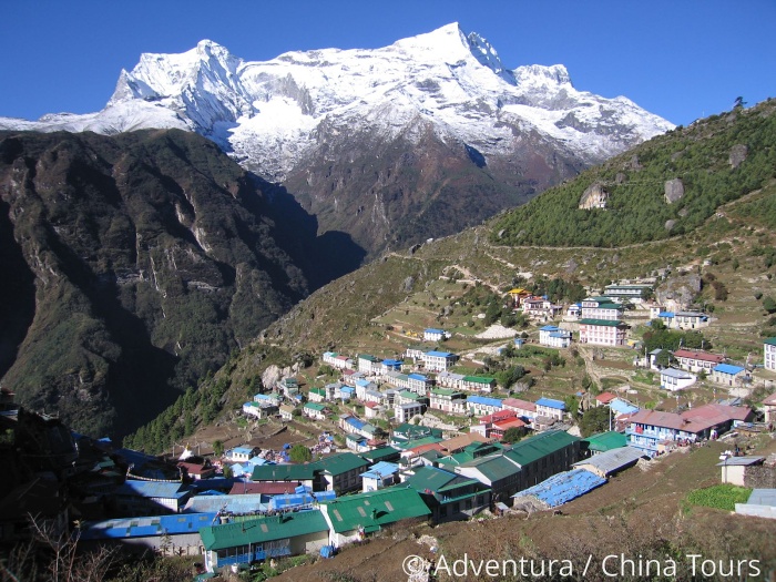 Pohled na Namche Bazar