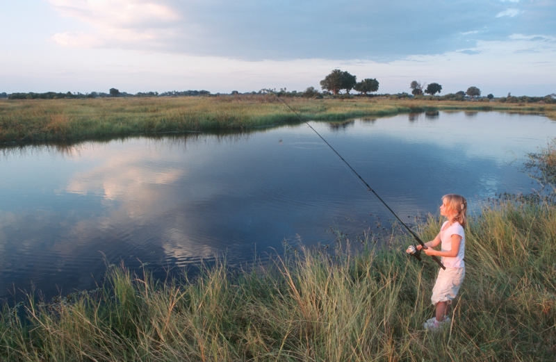 Vydejte se chytat ryby do delty Okavango.