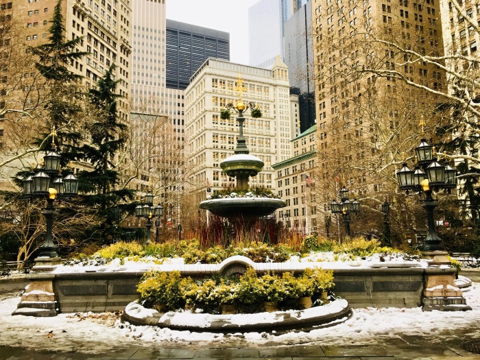 New York park před City Hall