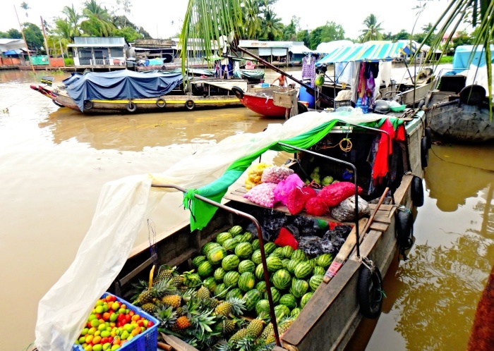 Skryté tradiční tržiště na Deltě Mekongu