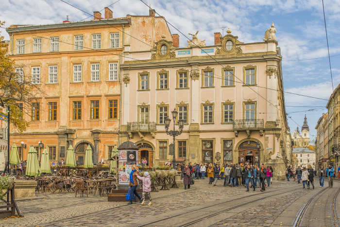 The Coffee Mine in Lviv’s cobblestoned old town © Brenik - Shutterstock