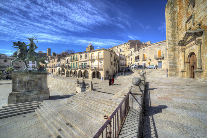 Trujillo's main square is an architectural delight, filled with buildings constructed on money made by conquistadors in the New World © Luis Davilla - Getty Images